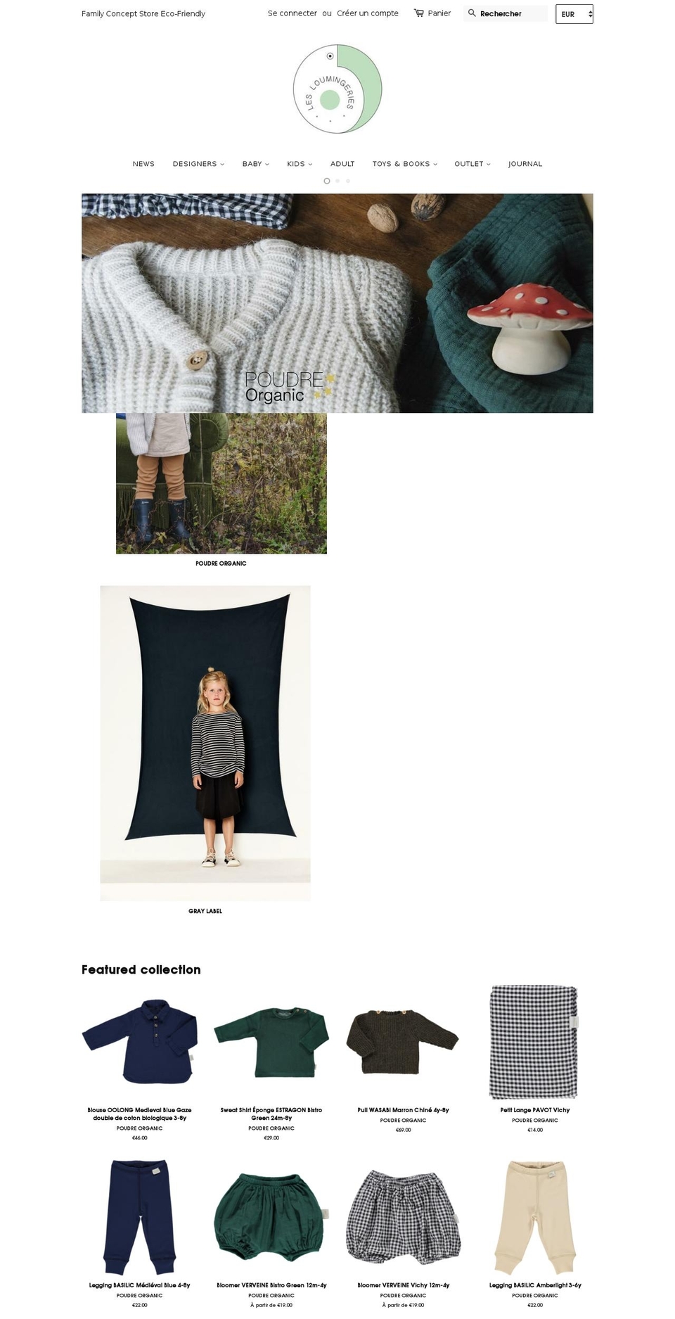 lesloumingeries.com shopify website screenshot
