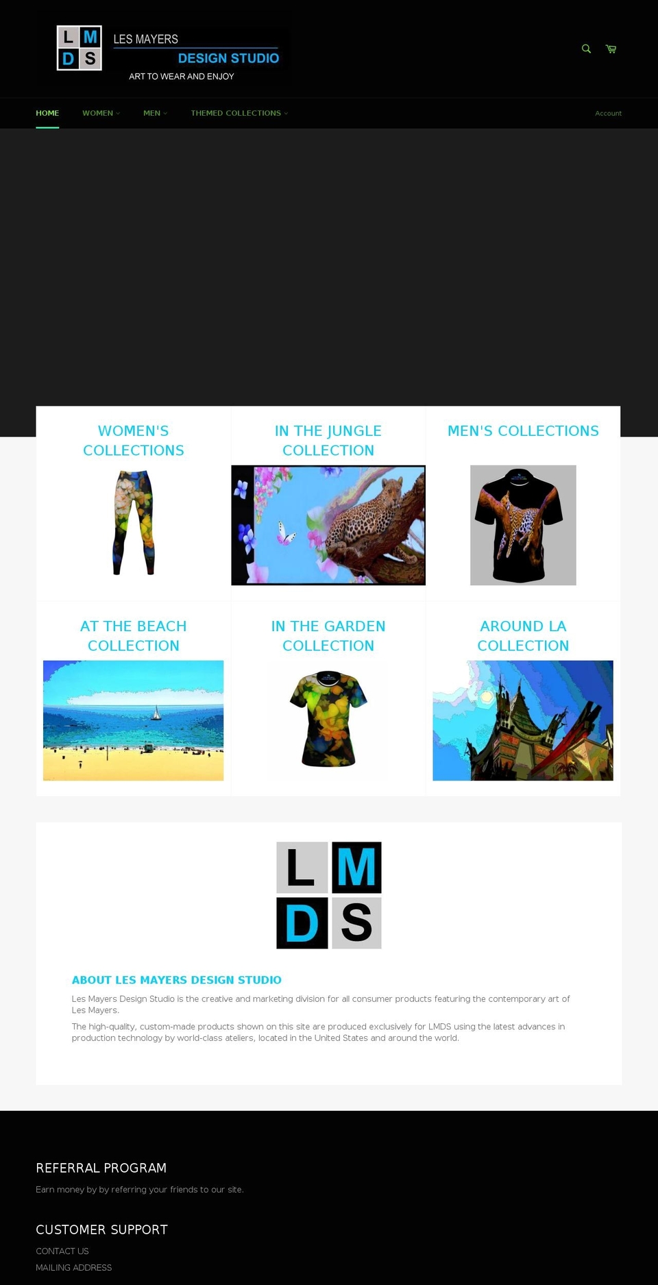 lesmayersdesignstudio.com — Shopify storefront screenshot