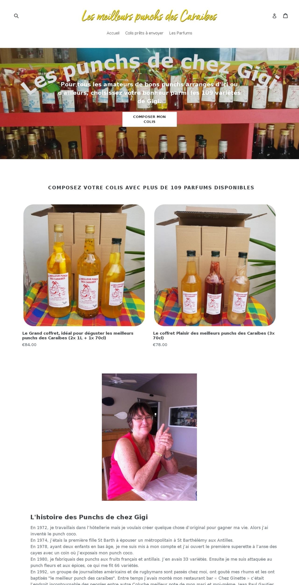 lesmeilleurspunchsdescaraibes.com — Shopify storefront screenshot