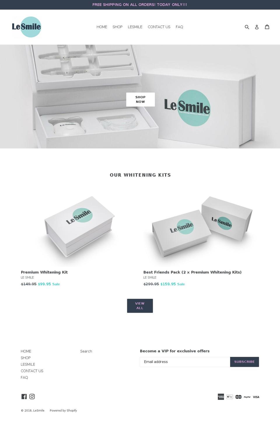 lesmileteeth.com — Shopify storefront screenshot