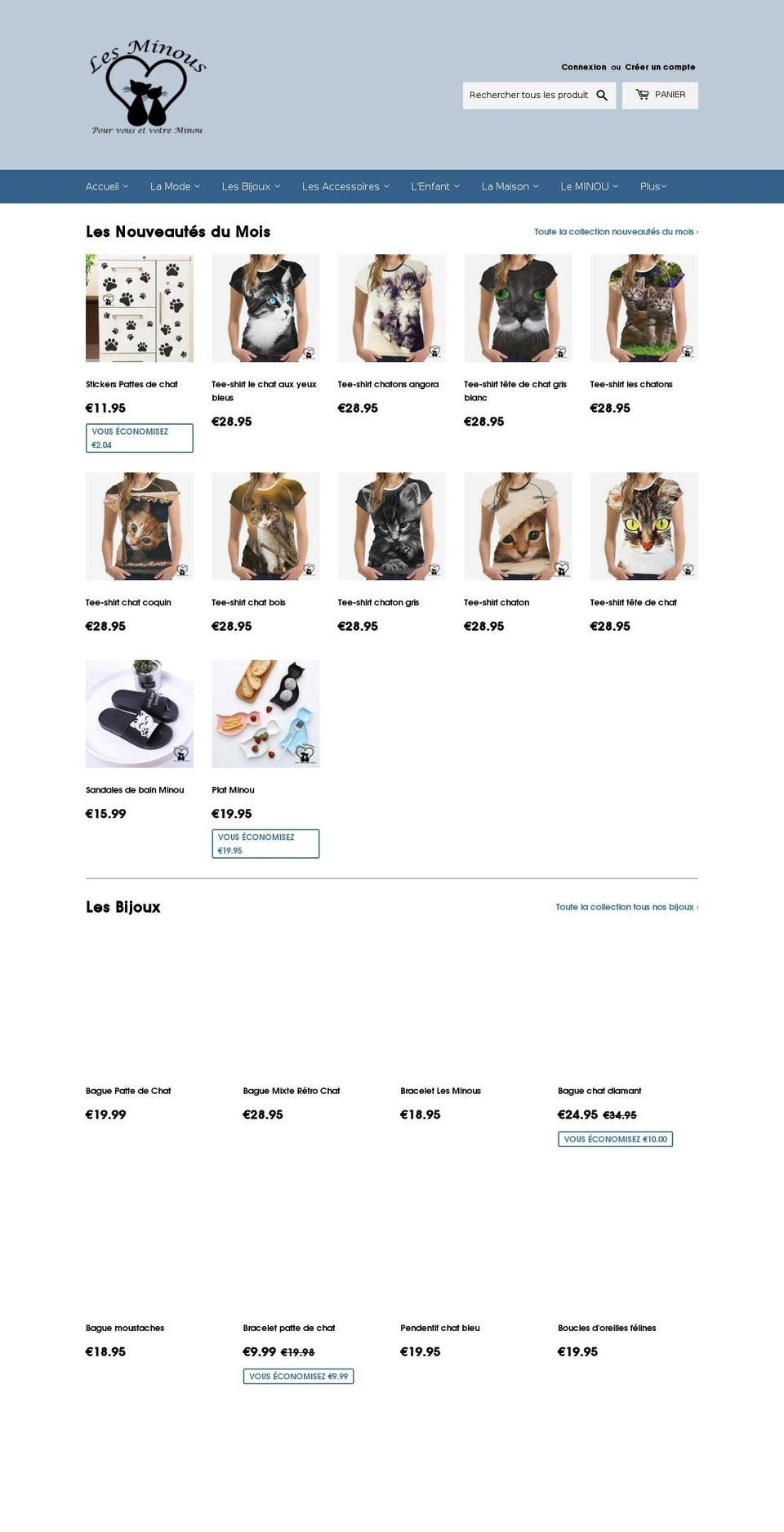 lesminous.net shopify website screenshot