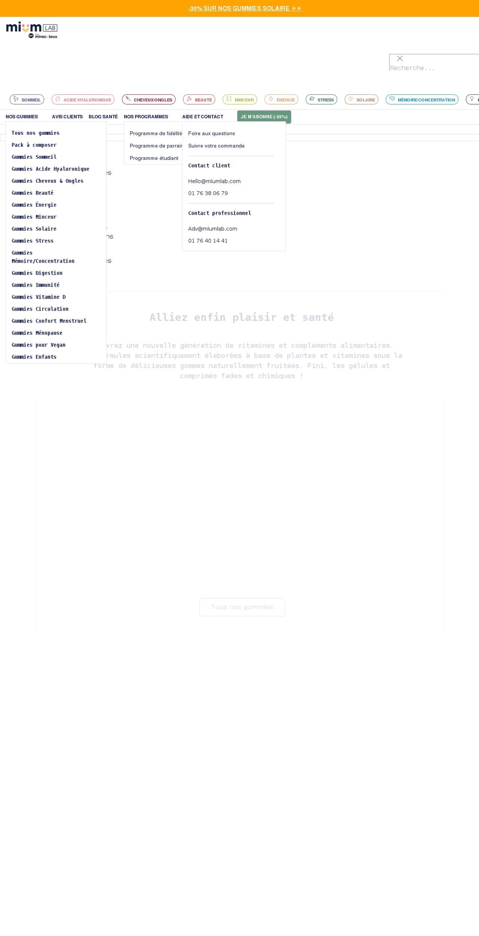 lesmiraculeux.com shopify website screenshot