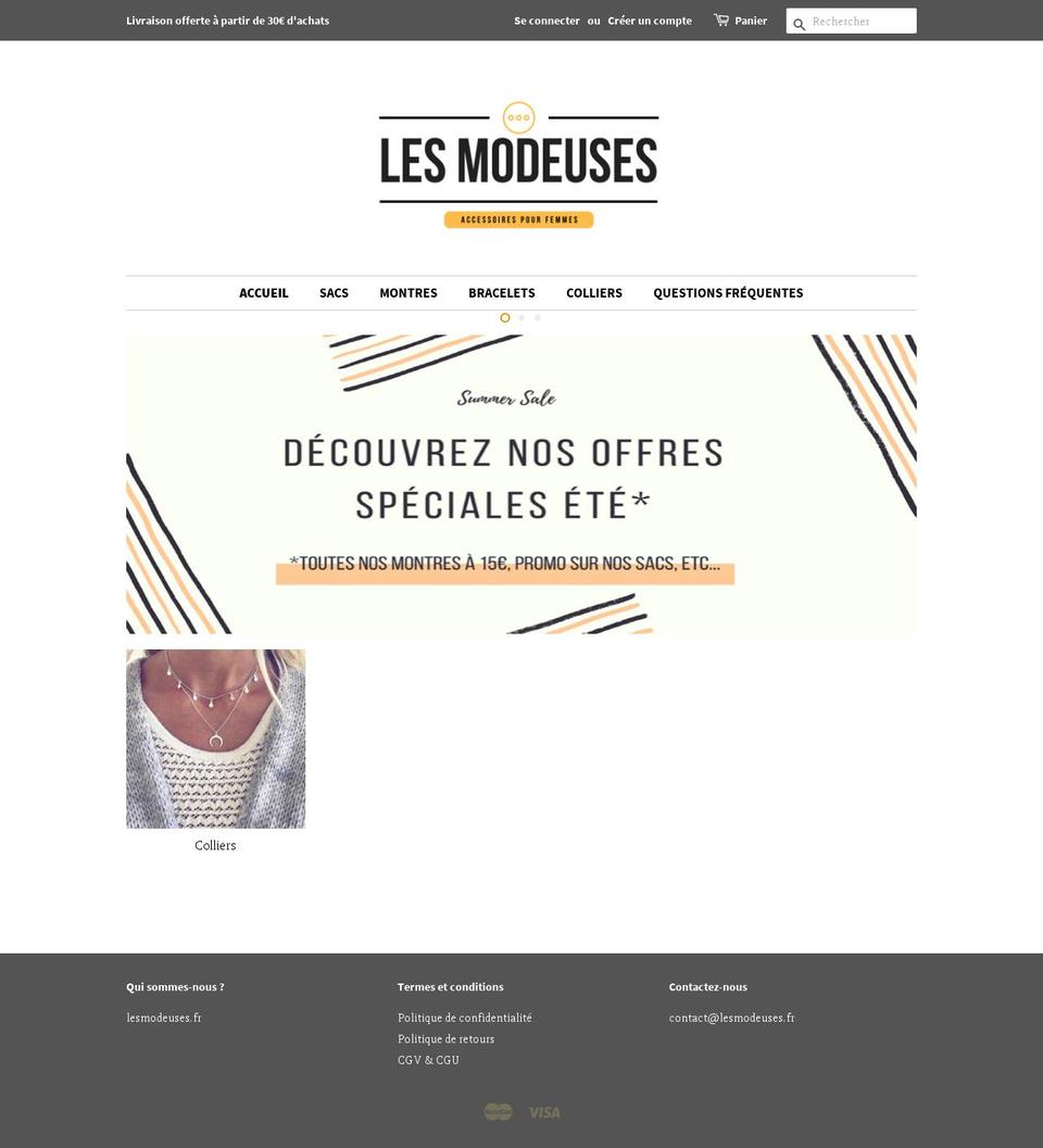 lesmodeuses.fr shopify website screenshot