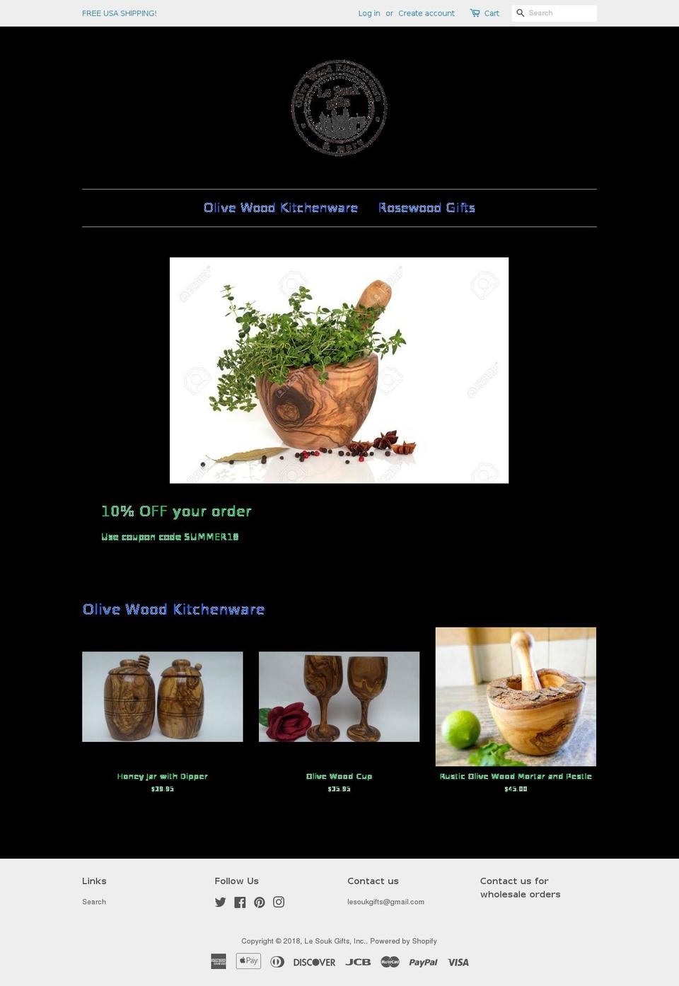 lesoukgifts.com — Shopify storefront screenshot