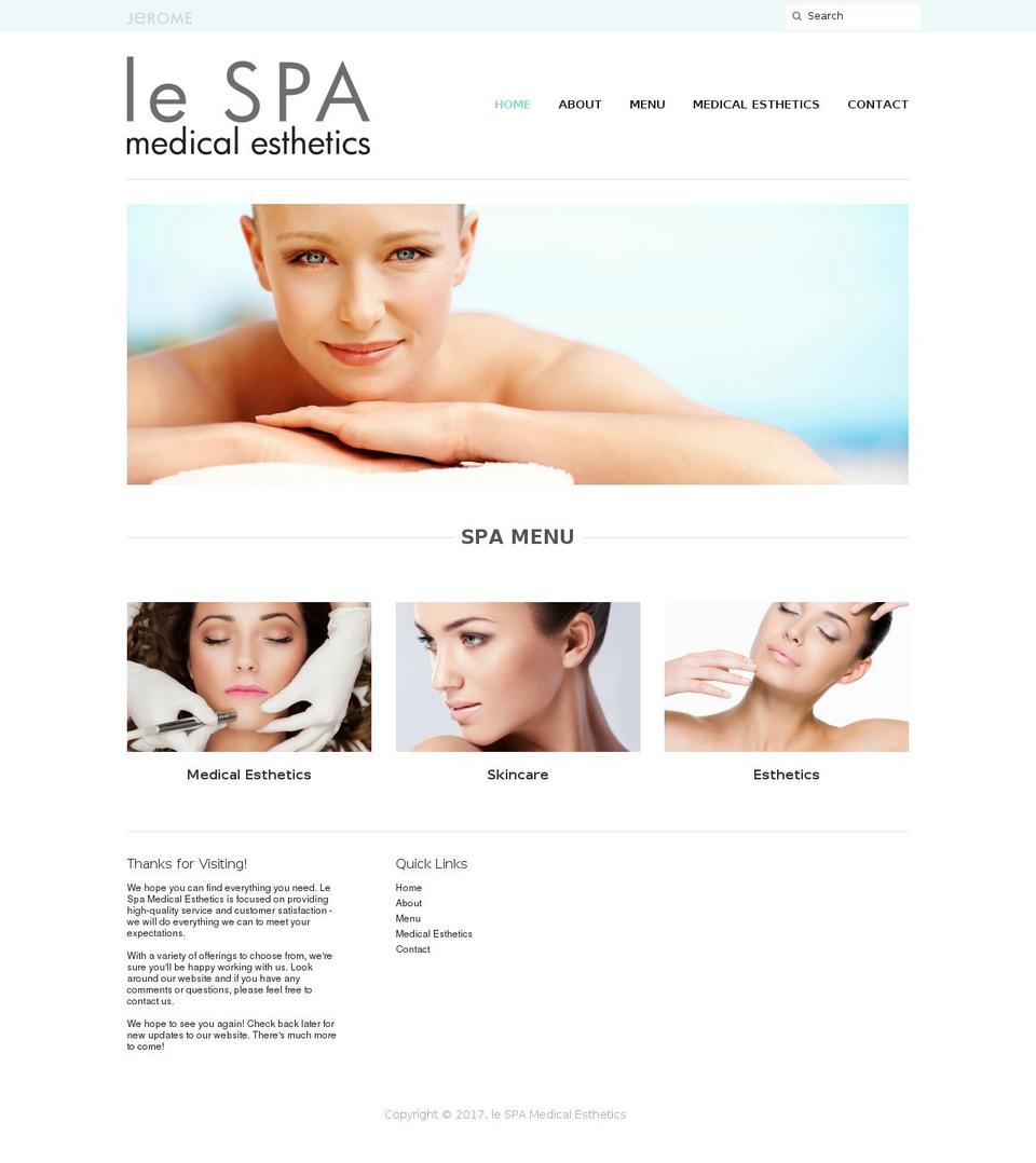 lespamedicalesthetics.com shopify website screenshot