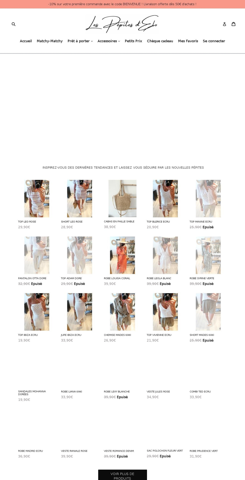 lespepitesdelo.com — Shopify storefront screenshot