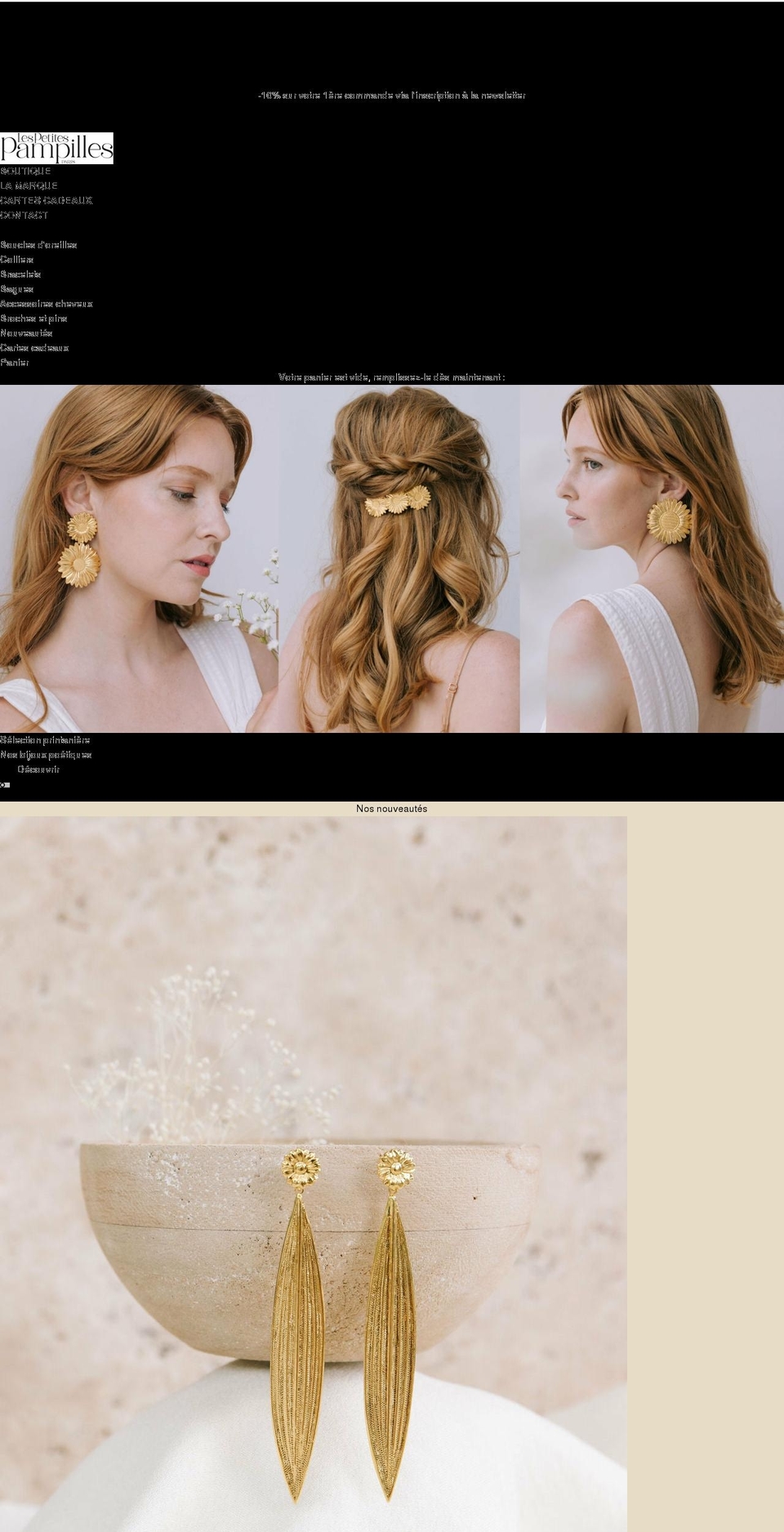 lespetitespampillesparis.com shopify website screenshot