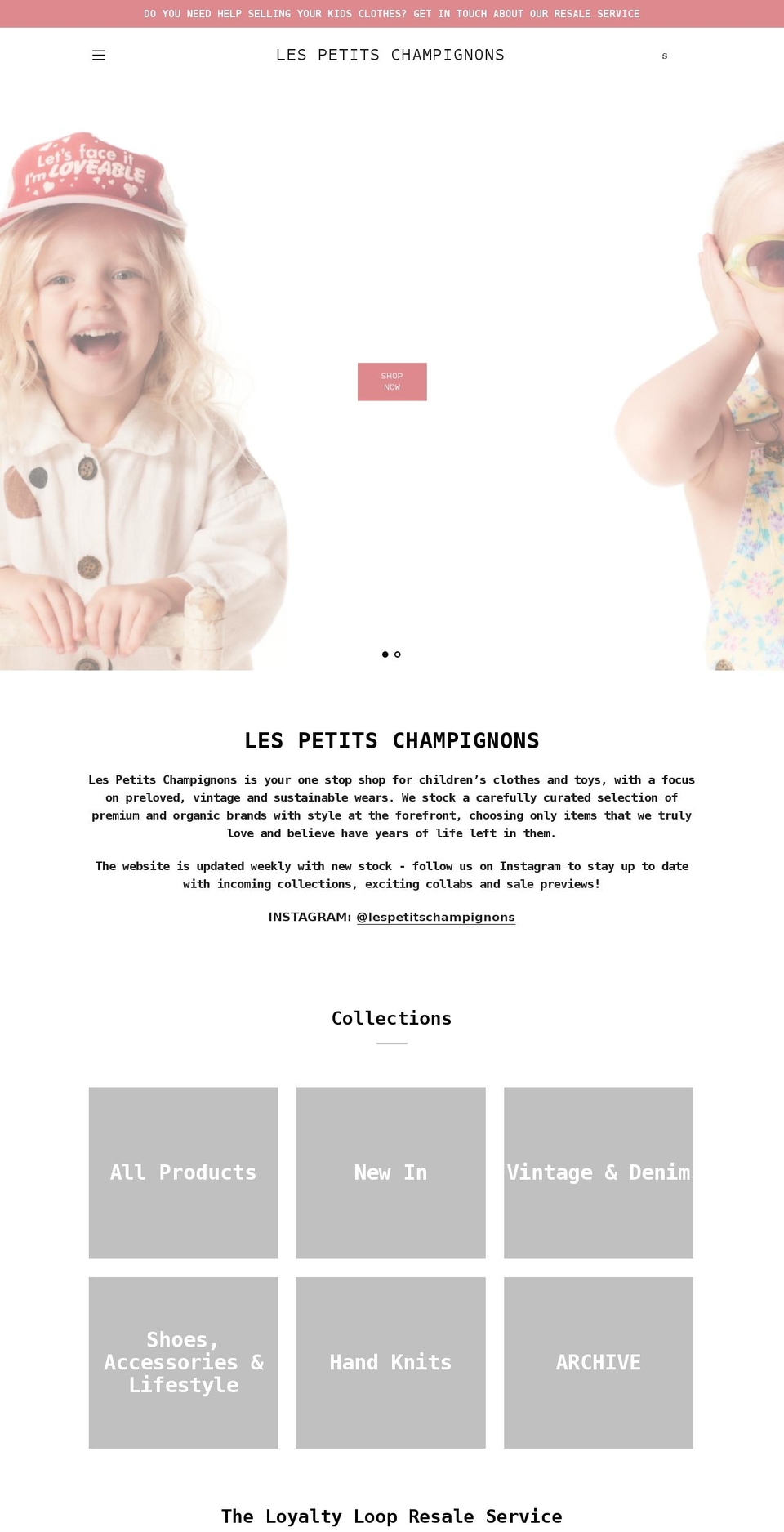 lespetitschampignons.com shopify website screenshot