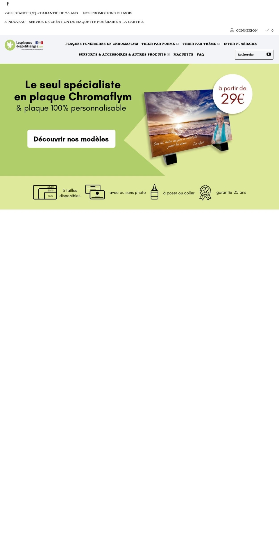 lesplaquesdespetitsanges.com shopify website screenshot