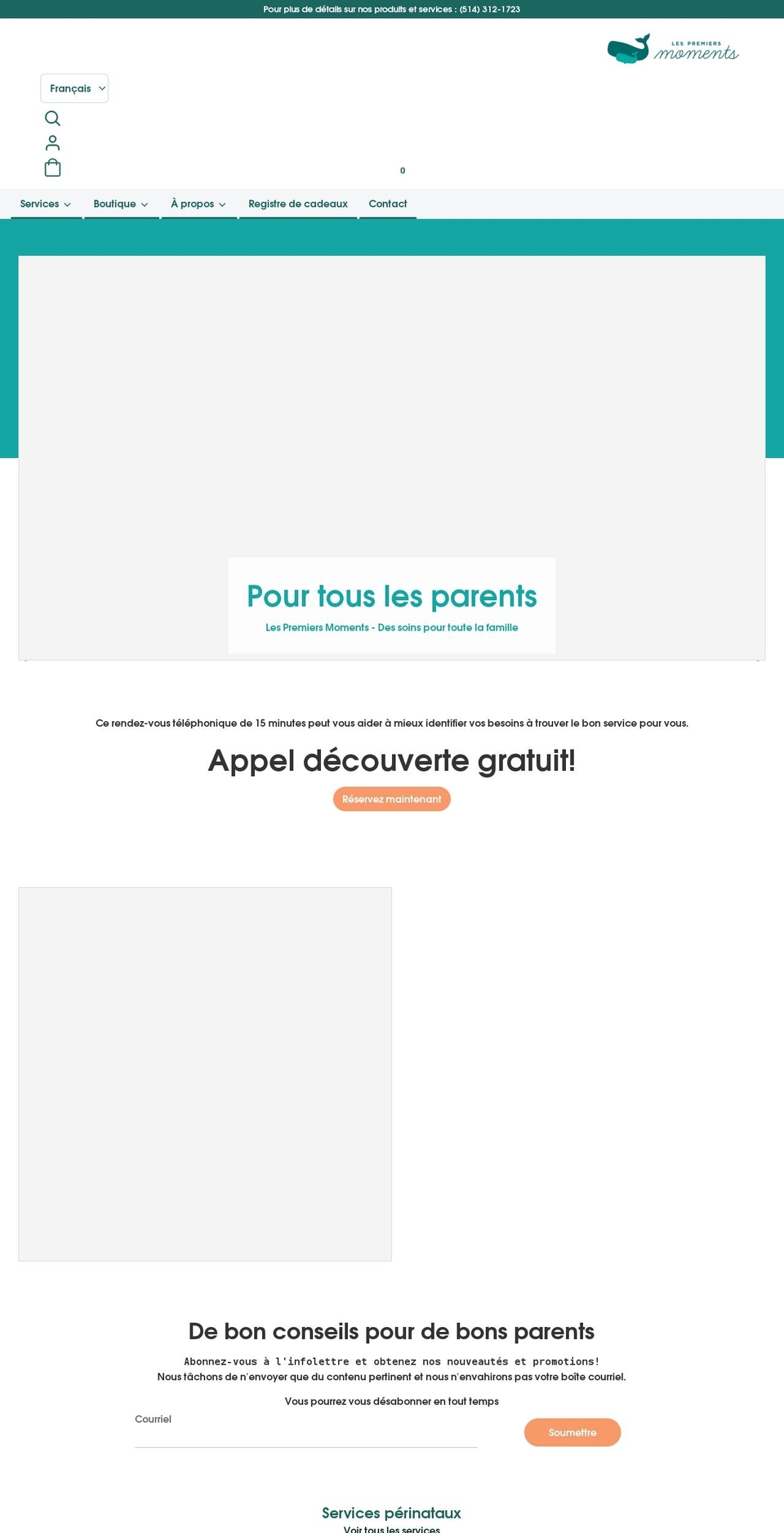 lespremiersmoments.ca shopify website screenshot