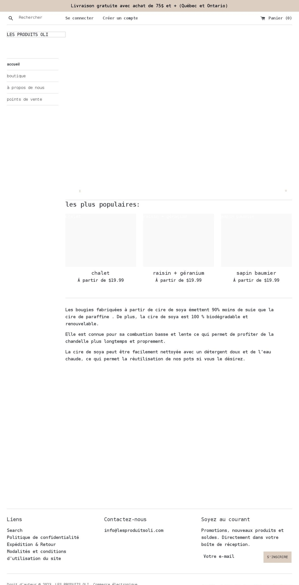 lesproduitsoli.com shopify website screenshot
