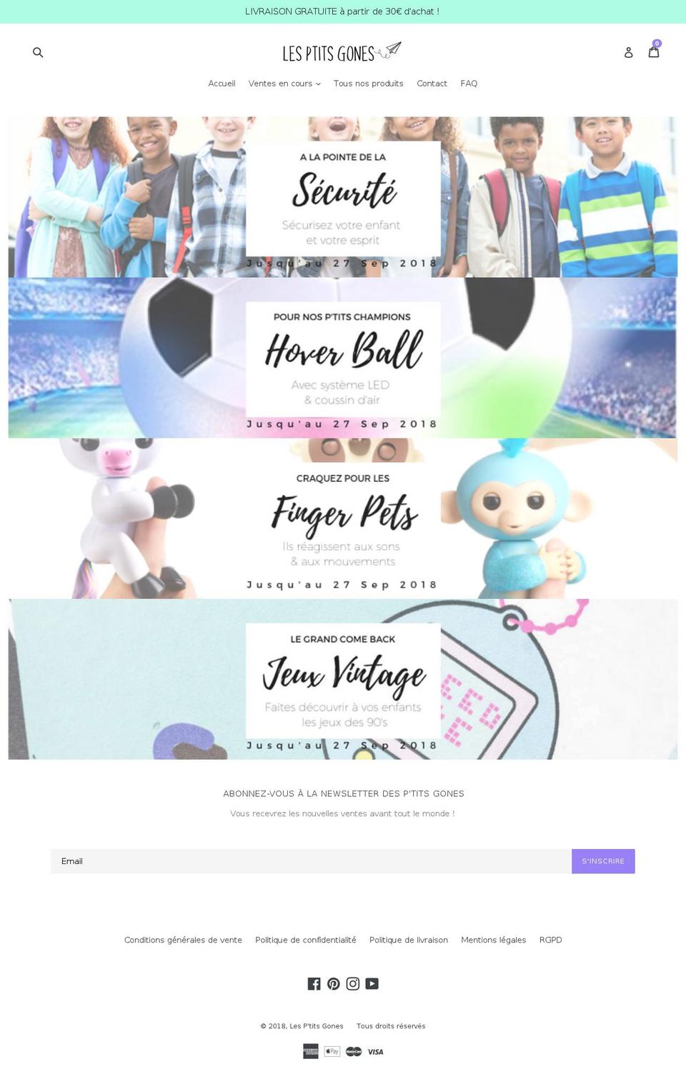 lesptitsgones.com — Shopify storefront screenshot