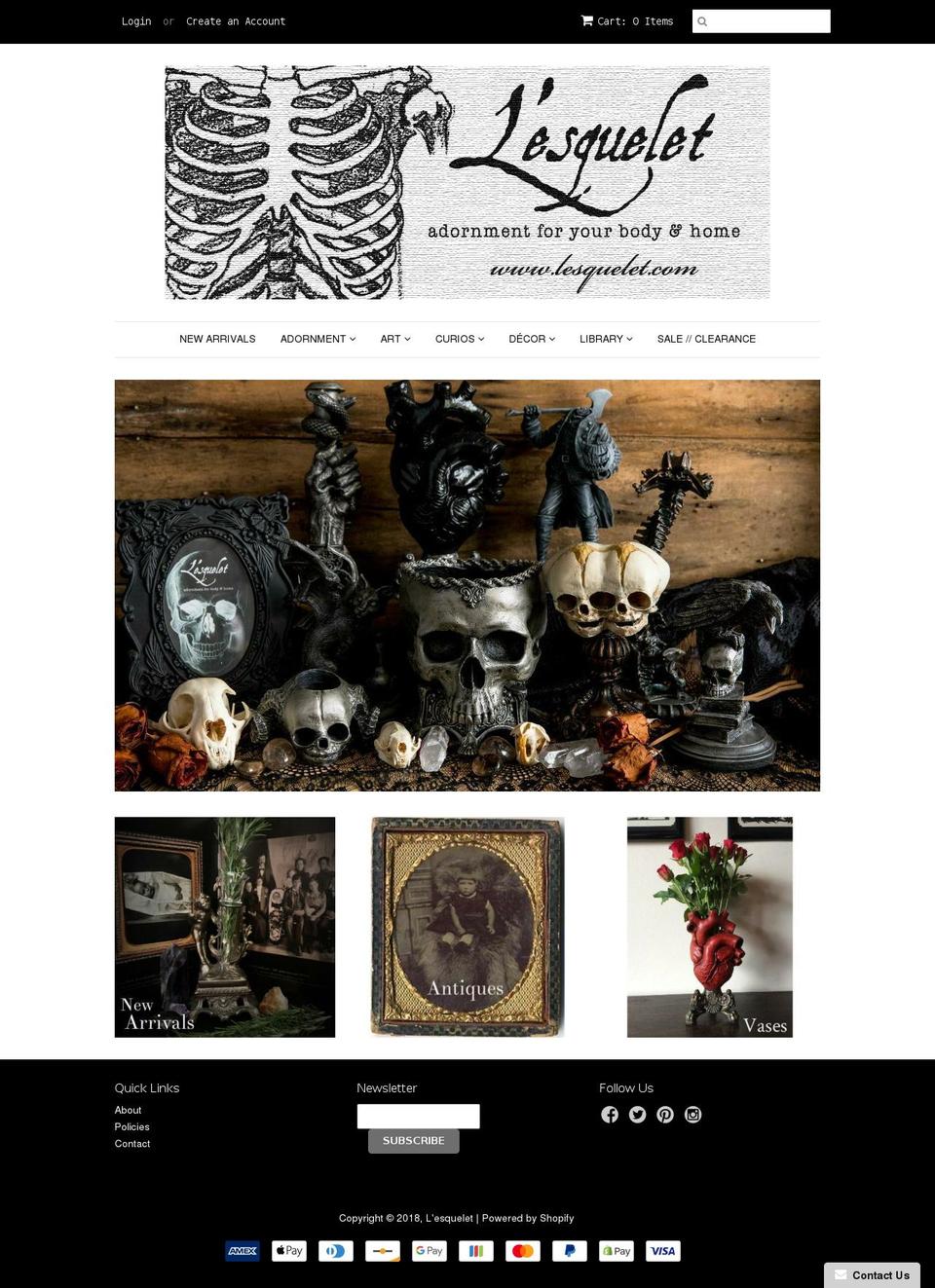 lesquelet.com — Shopify storefront screenshot