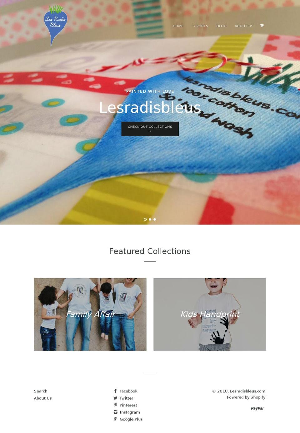 lesradisbleus.com — Shopify storefront screenshot