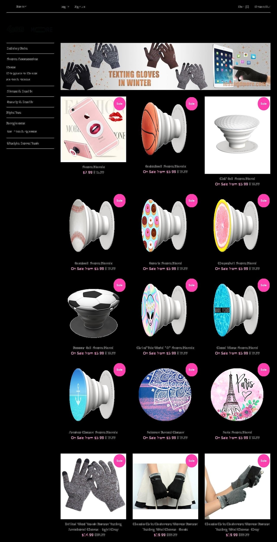 lessaddmore.com shopify website screenshot
