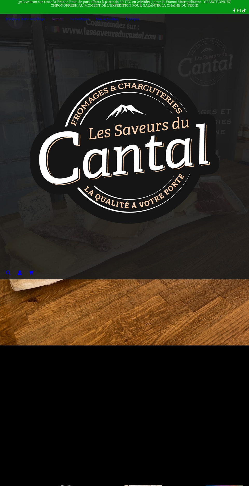 lessaveursducantal.com shopify website screenshot