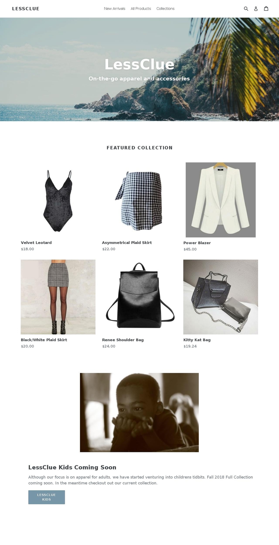 lessclue.com — Shopify storefront screenshot