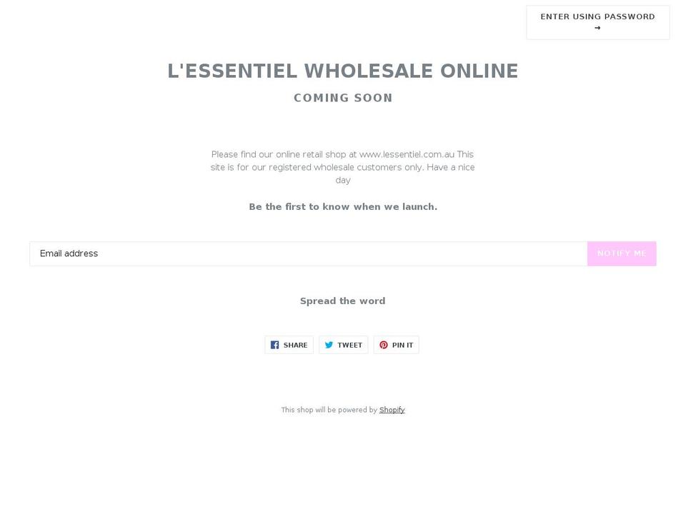 lessentiel.online shopify website screenshot