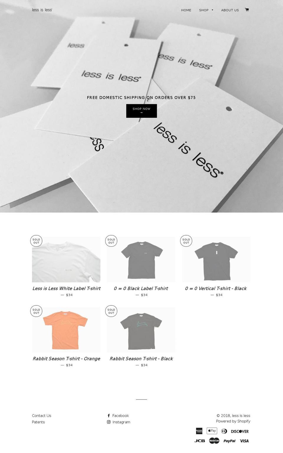 lessisless.com — Shopify storefront screenshot