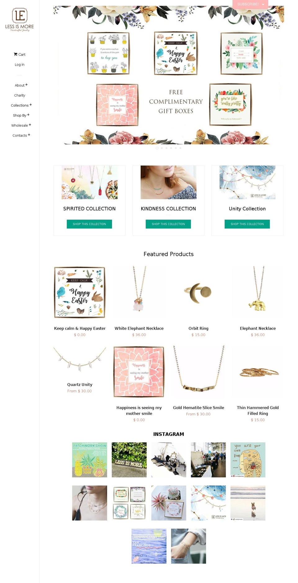 lessismorejewelry.com shopify website screenshot