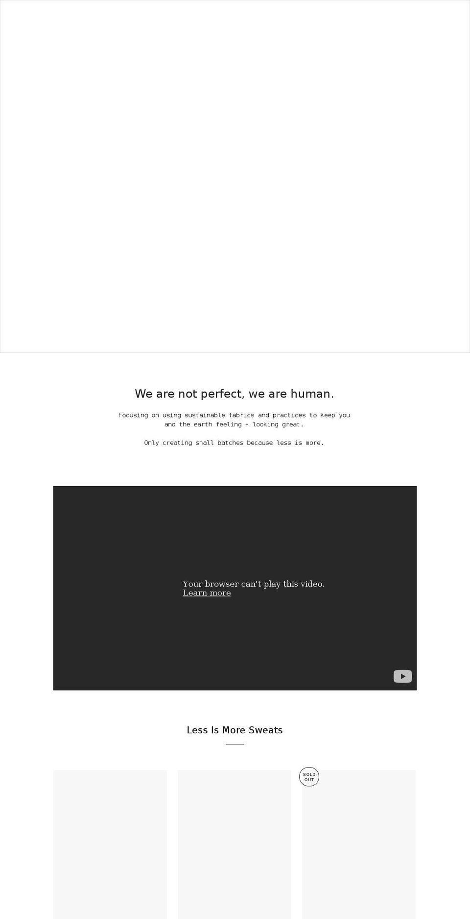 lessismoreshop.com shopify website screenshot
