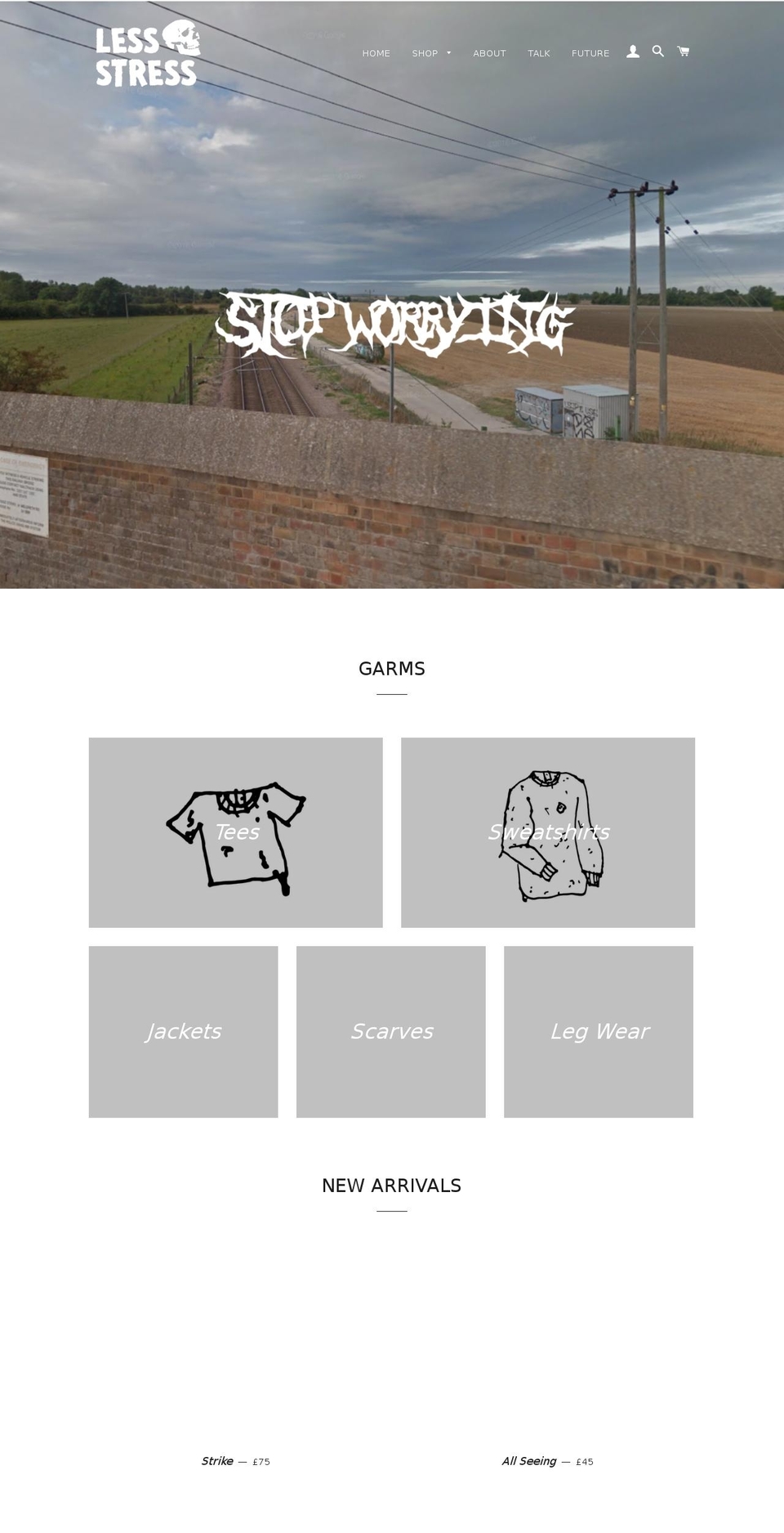 lessstressclothing.com — Shopify storefront screenshot