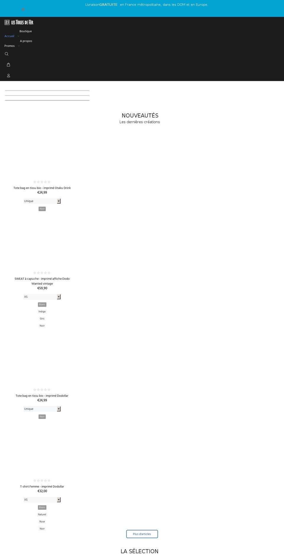 lestoilesdefer.com shopify website screenshot