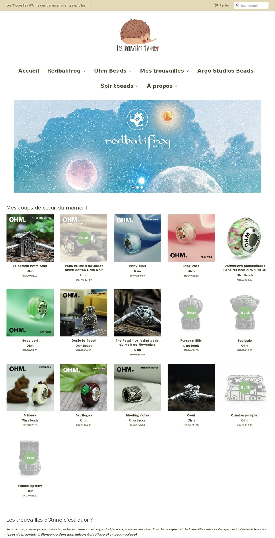 lestrouvaillesdanne.com — Shopify storefront screenshot