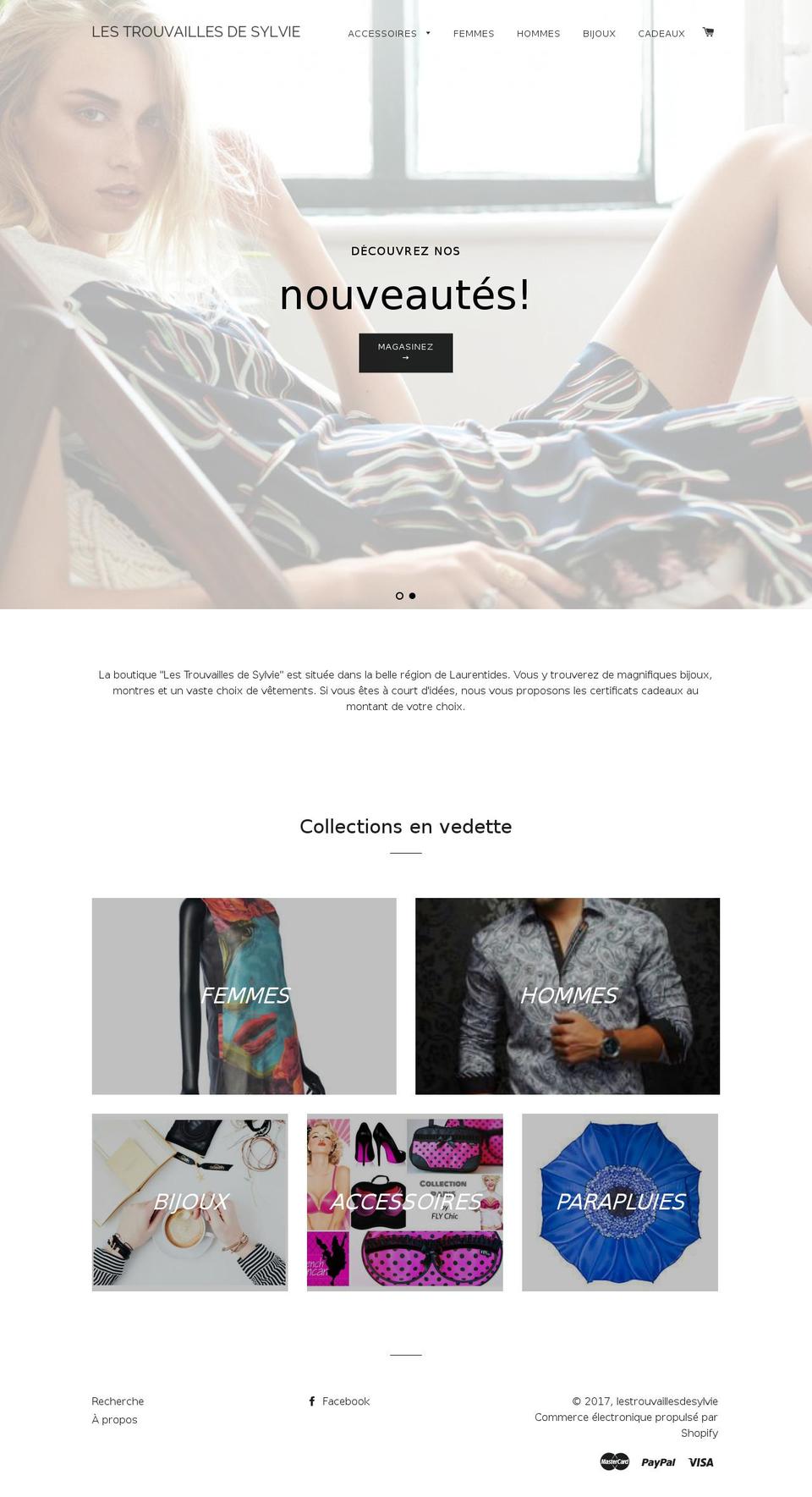 lestrouvaillesdesylvie.ca shopify website screenshot