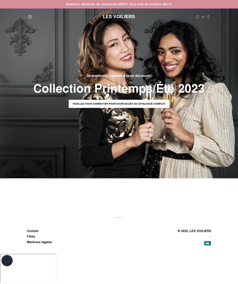 lesvoiliersparis.com shopify website screenshot