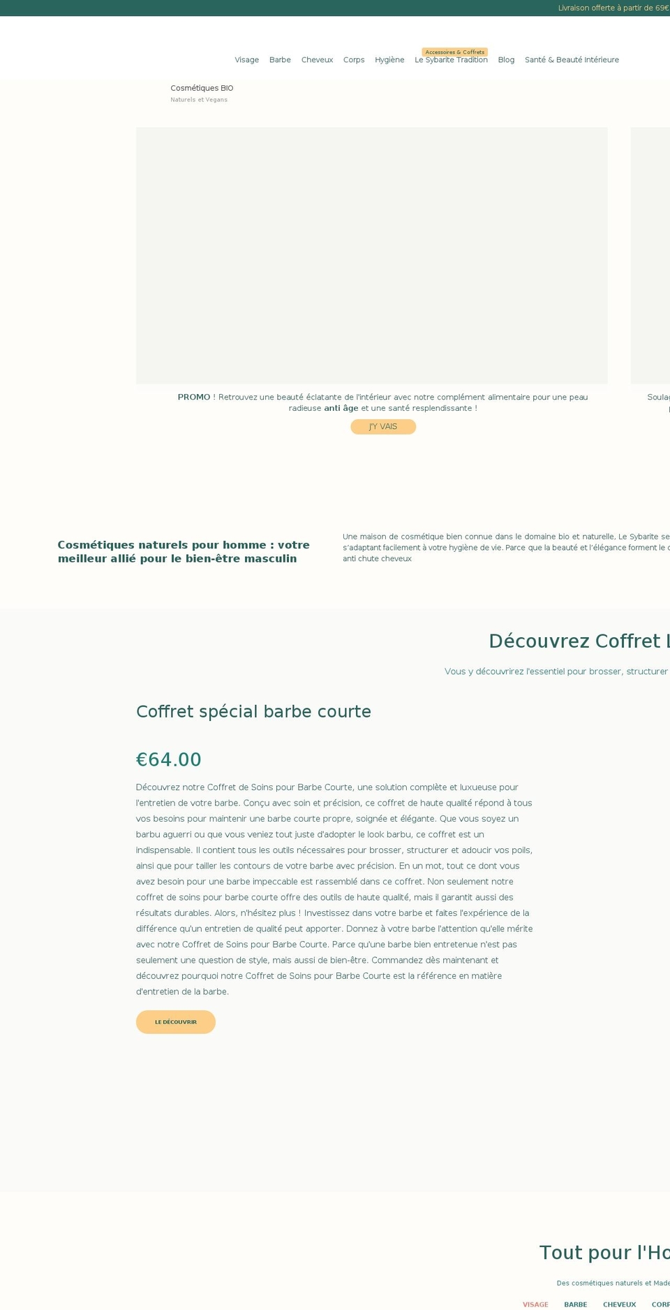 REFONTE Le Sybarite -- Shopify theme site example lesybarite.fr