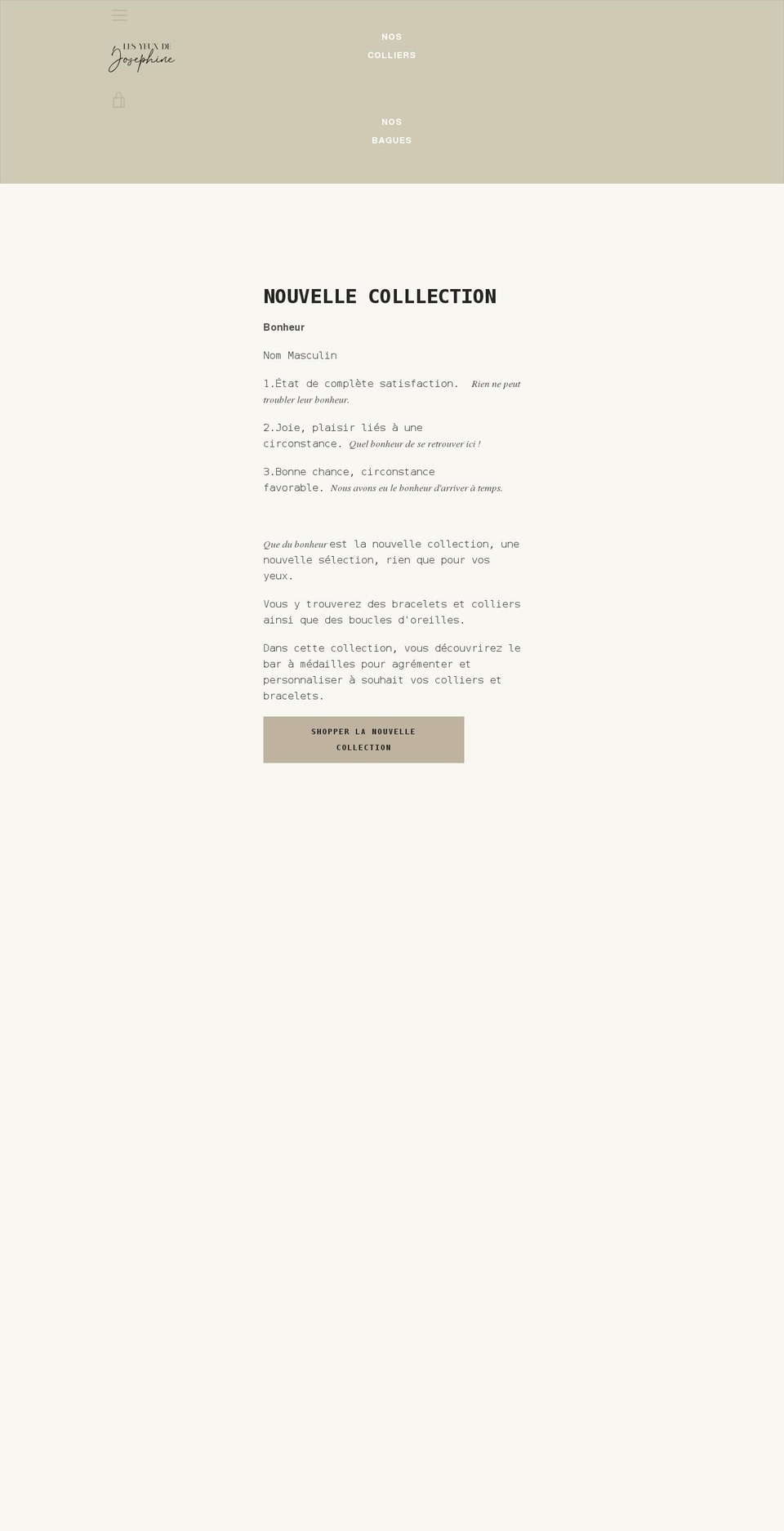 lesyeuxdejosephine.com shopify website screenshot