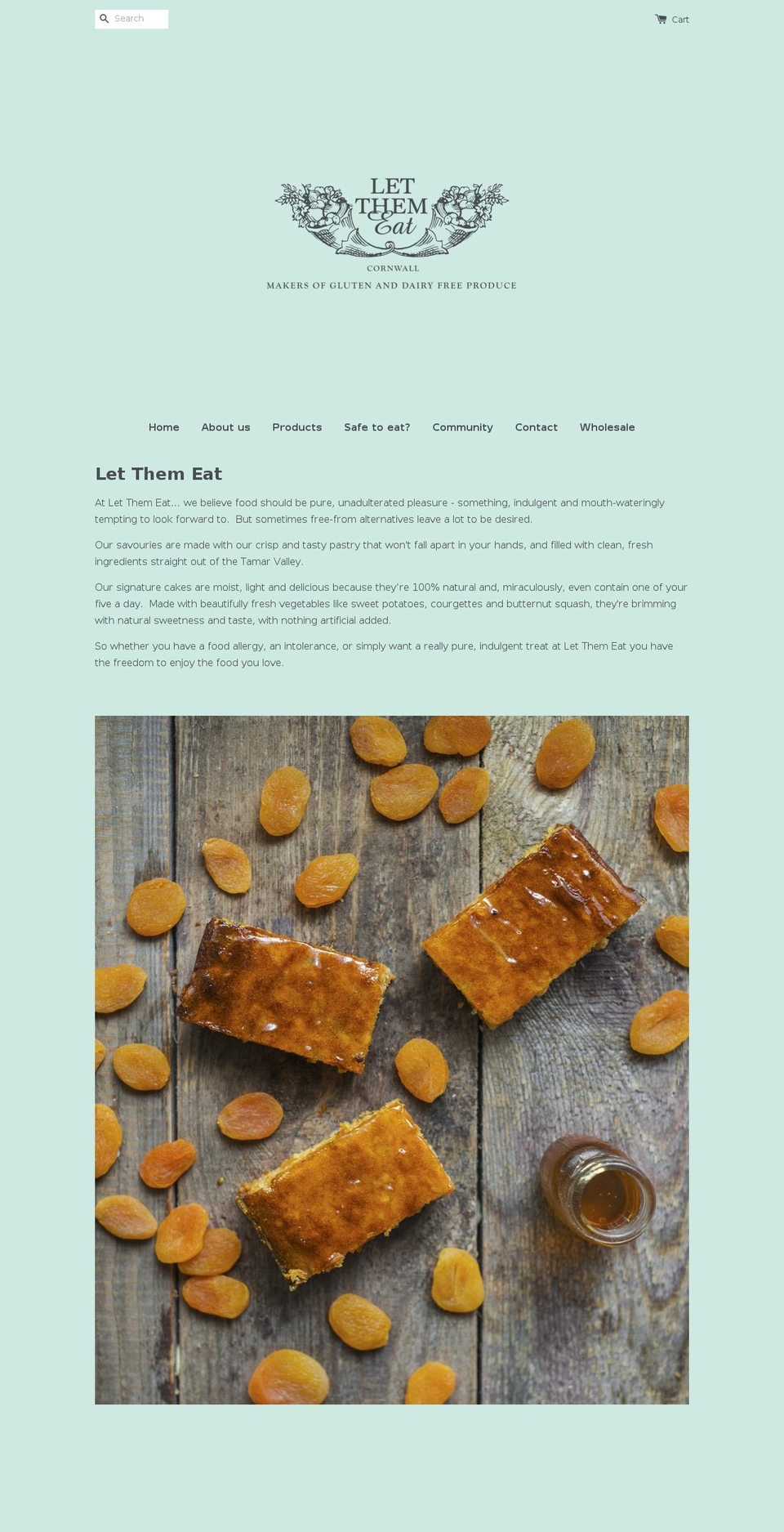 let-them-eat.net shopify website screenshot