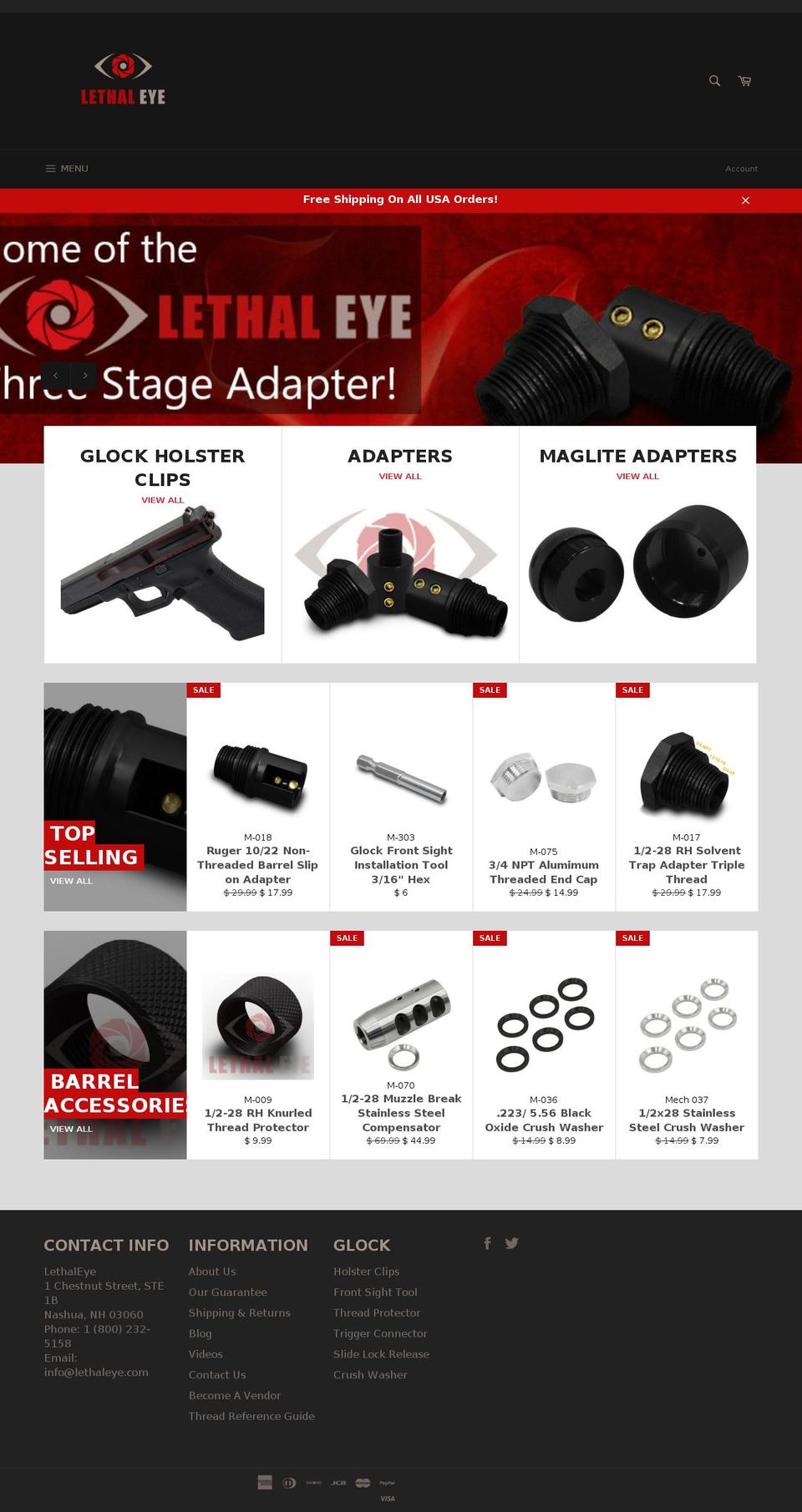 lethaleye.com shopify website screenshot