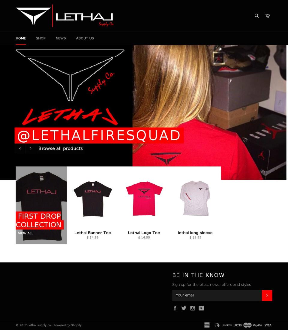 lethalsupplyco.com shopify website screenshot