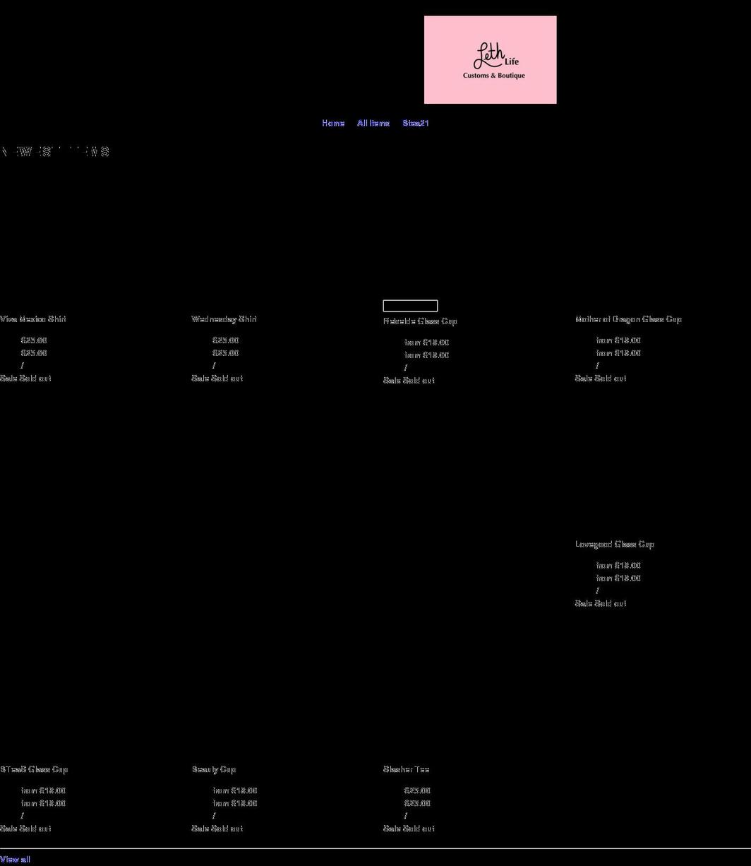 lethlife.com shopify website screenshot