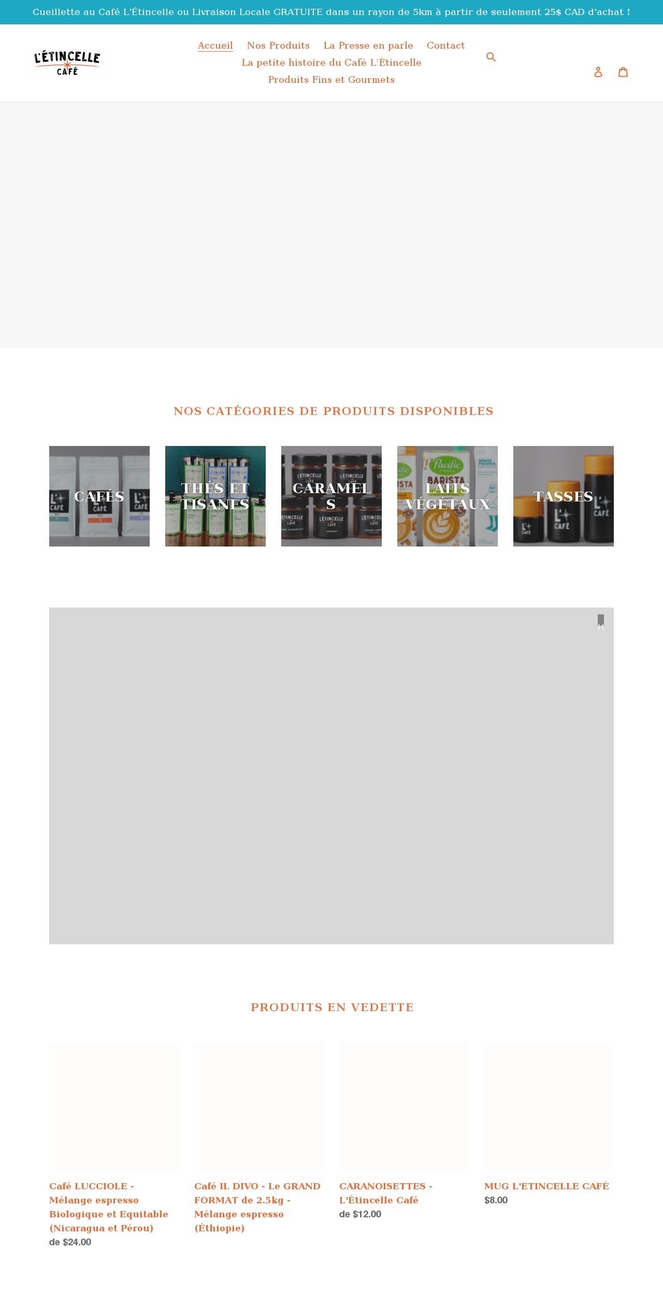 letincellecafe.com shopify website screenshot