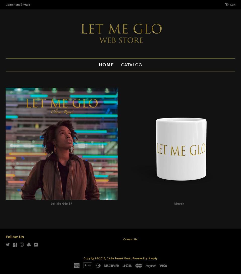 letmeglo.com shopify website screenshot