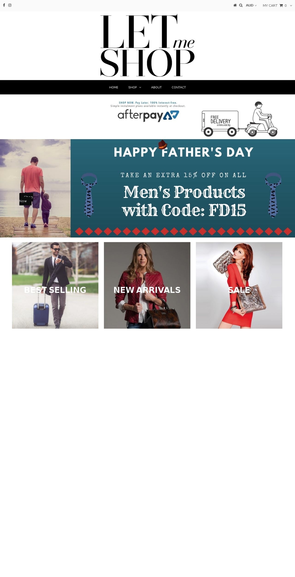 letmeshop.com.au shopify website screenshot
