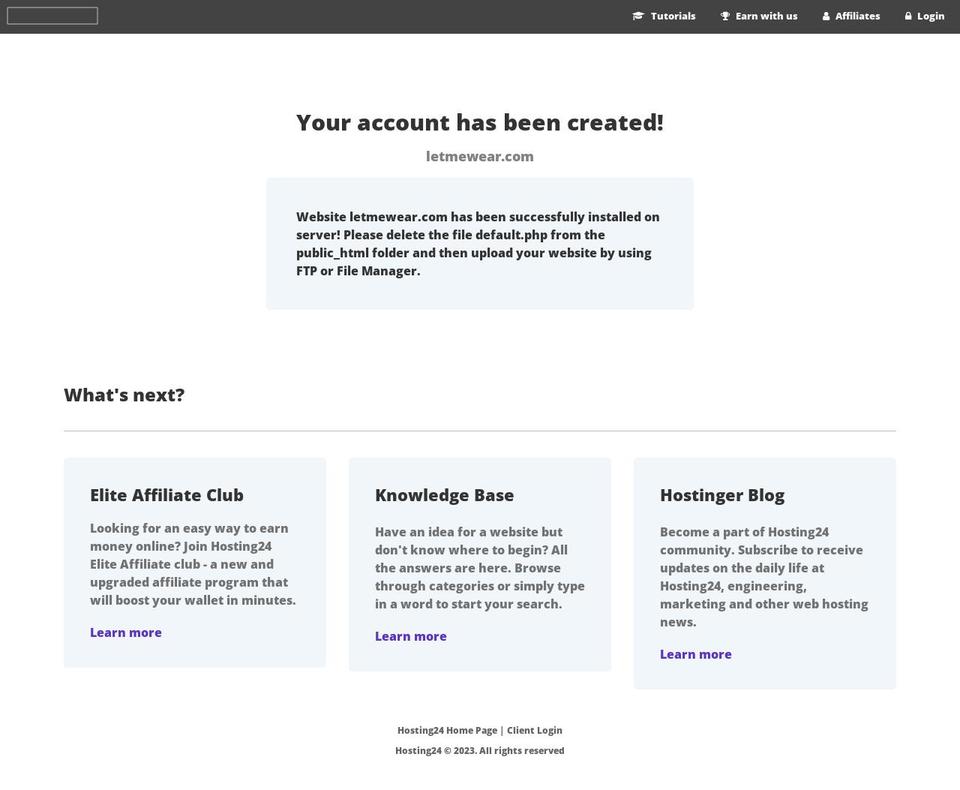 letmewear.com shopify website screenshot