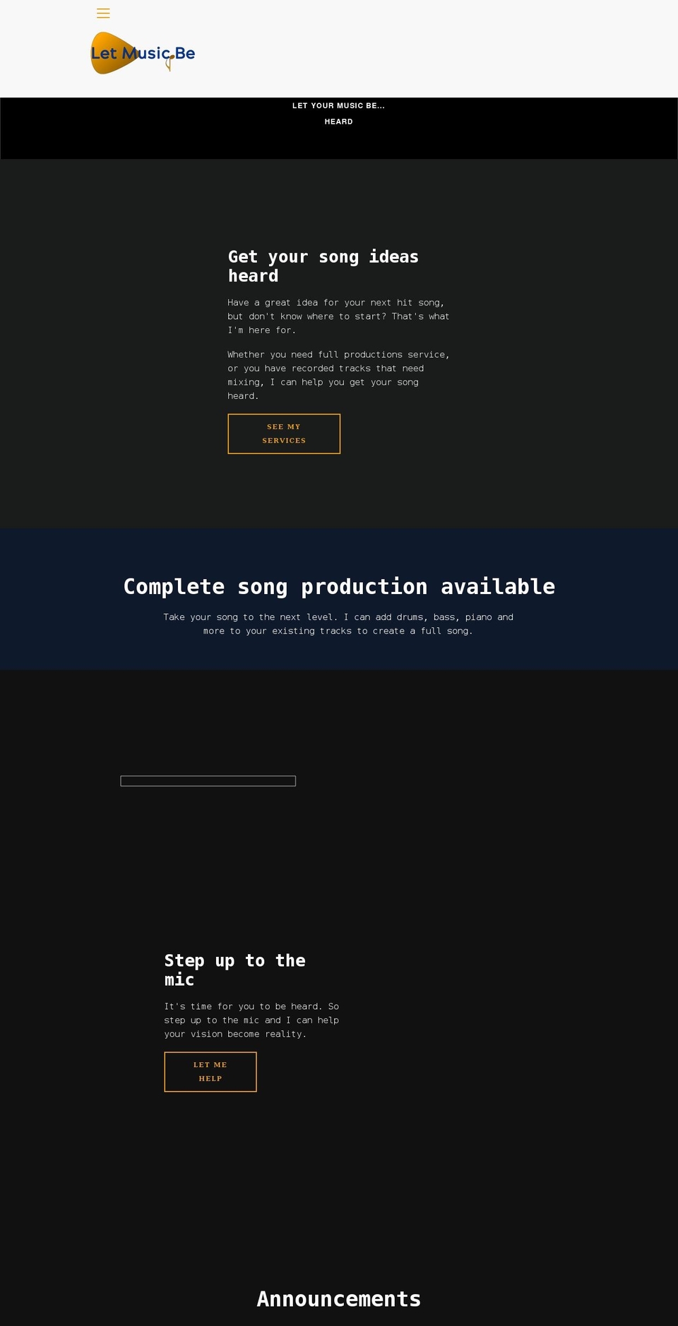 letmusic.be shopify website screenshot