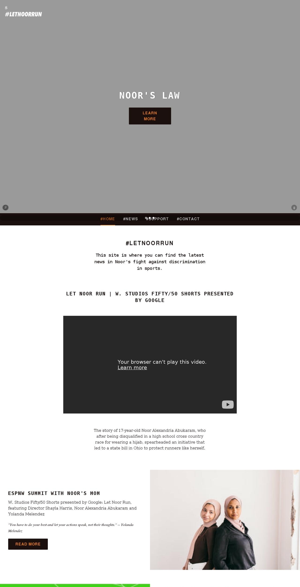 letnoorrun.com shopify website screenshot