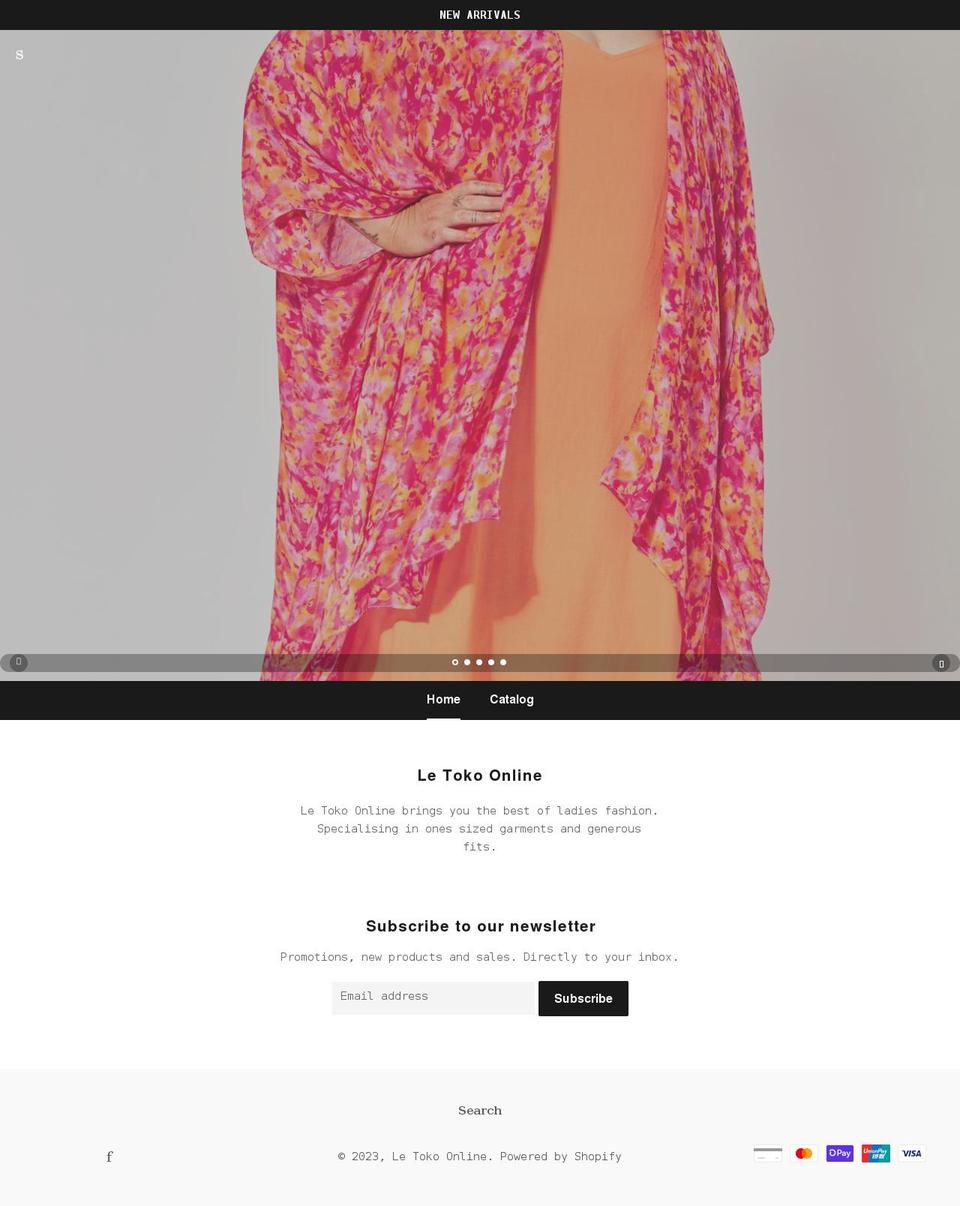 letoko-online.com shopify website screenshot