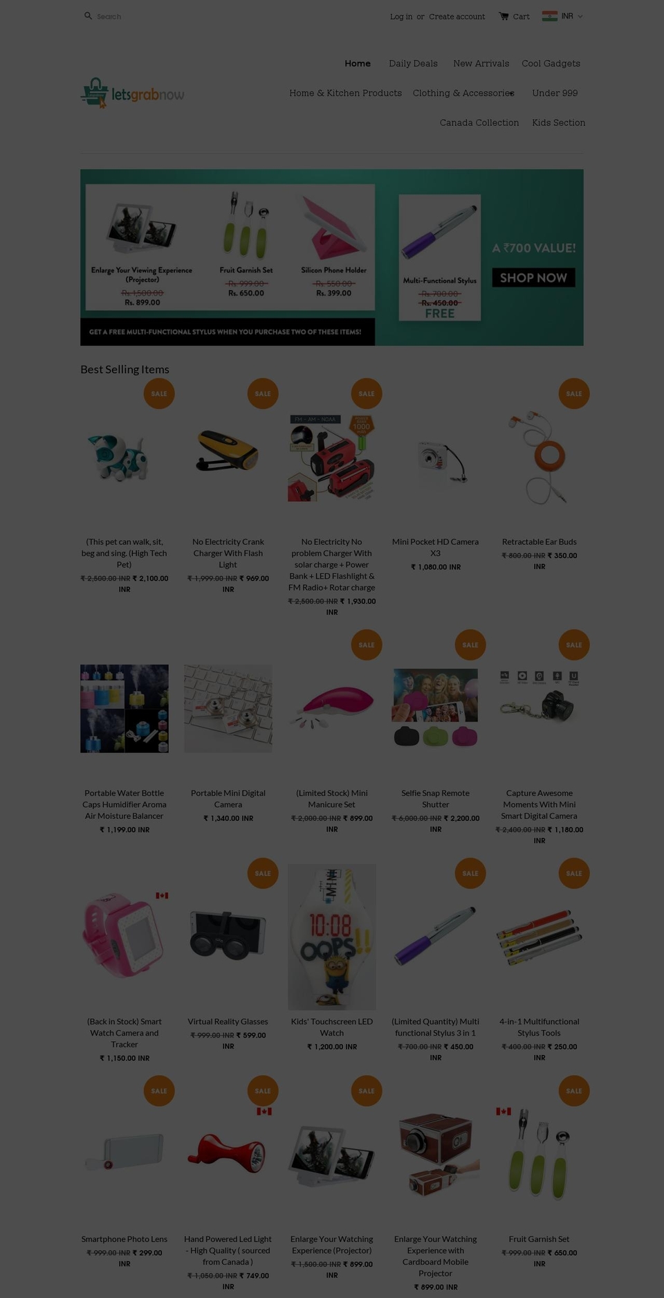 lets-grab-now.myshopify.com shopify website screenshot