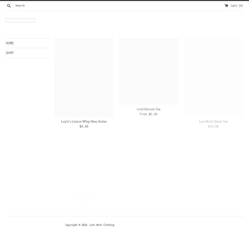 lets-work-clothing.myshopify.com shopify website screenshot