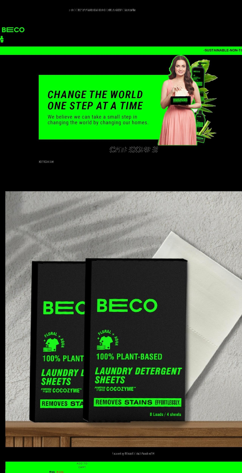 letsbeco.com shopify website screenshot