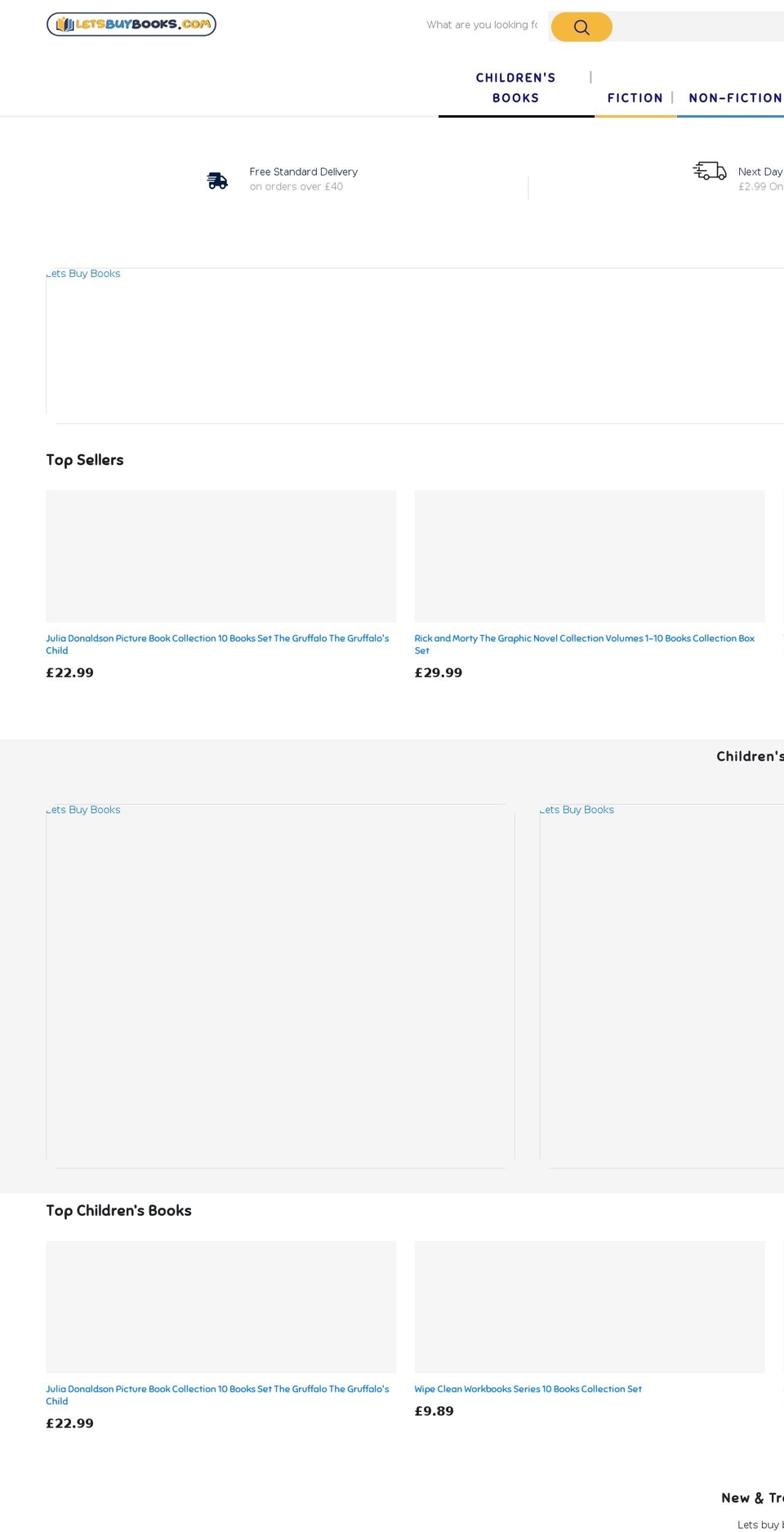 letsbuybooks.com shopify website screenshot