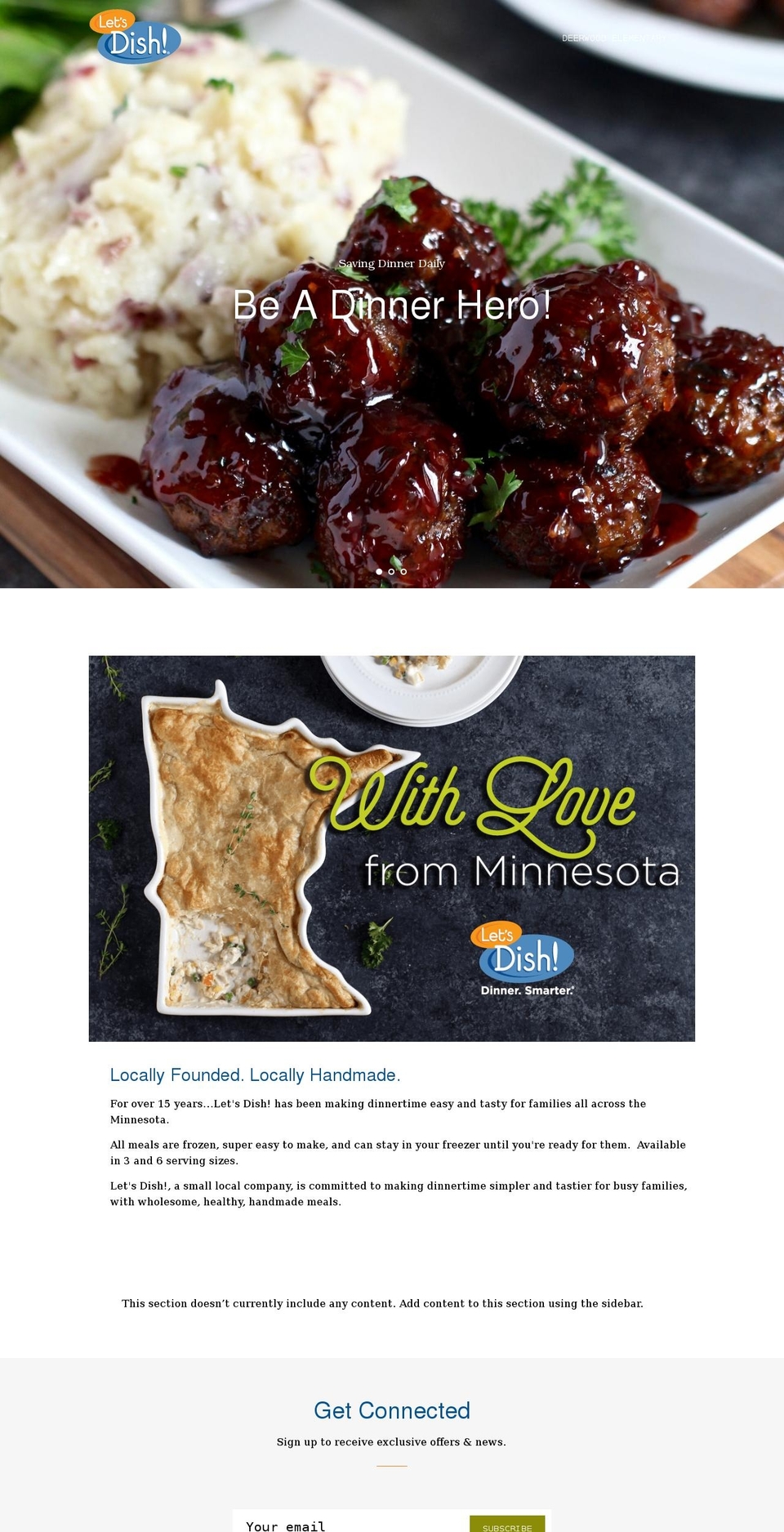 letsdishpopup.com shopify website screenshot