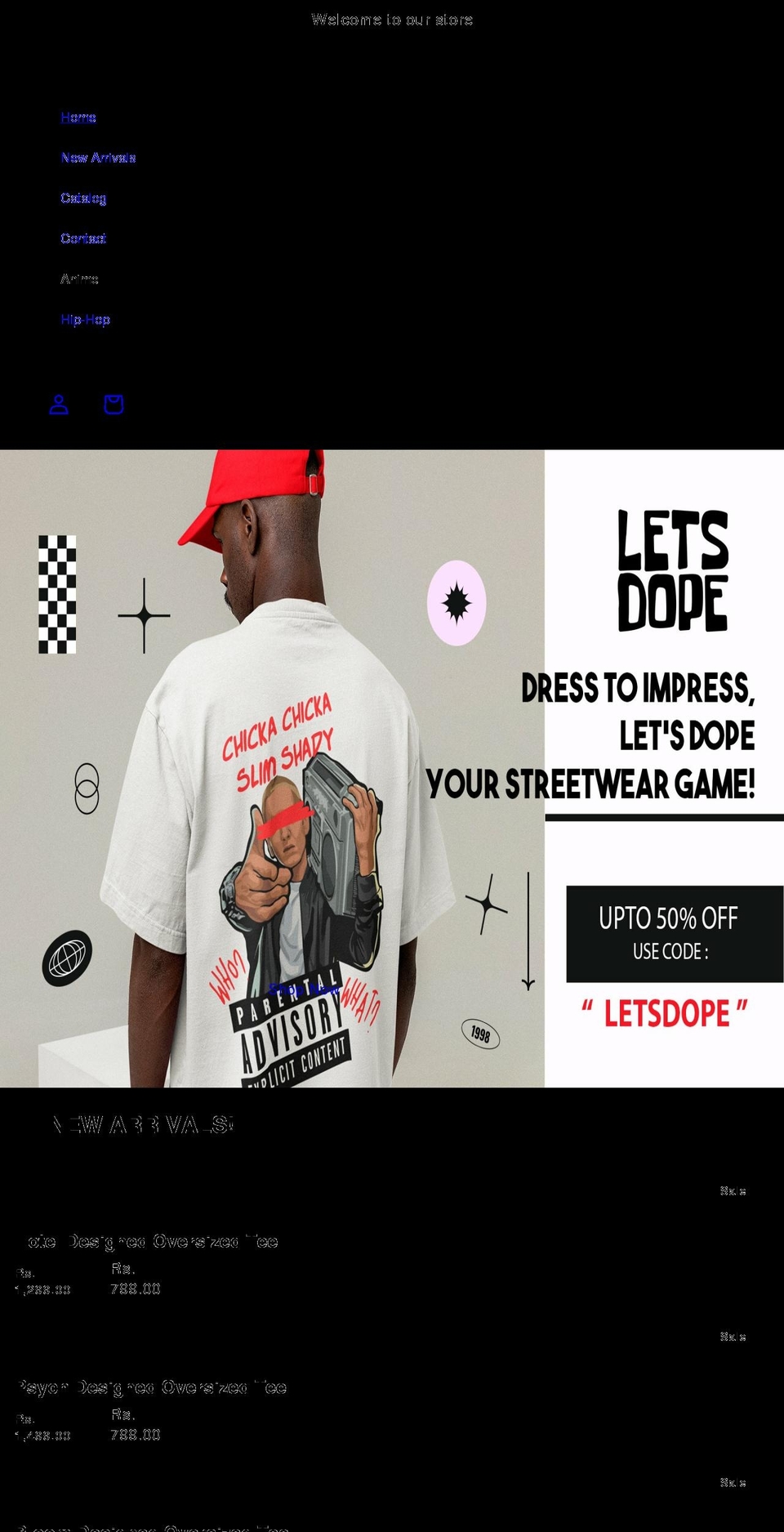 letsdope.com shopify website screenshot