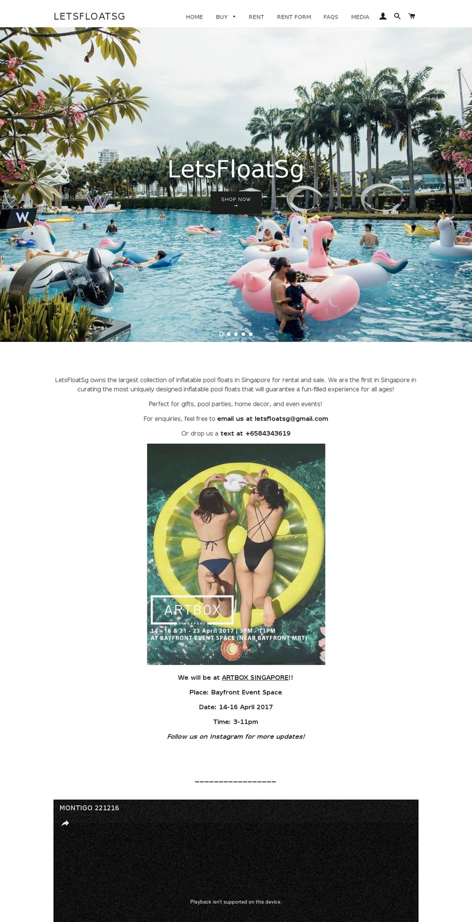 letsfloatsg.com shopify website screenshot